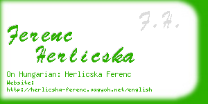 ferenc herlicska business card